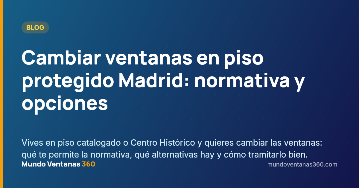 Ventana rehabilitada en piso protegido del Centro Histórico de Madrid